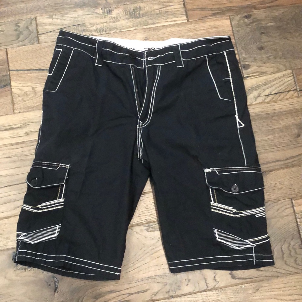 Black buckle shorts